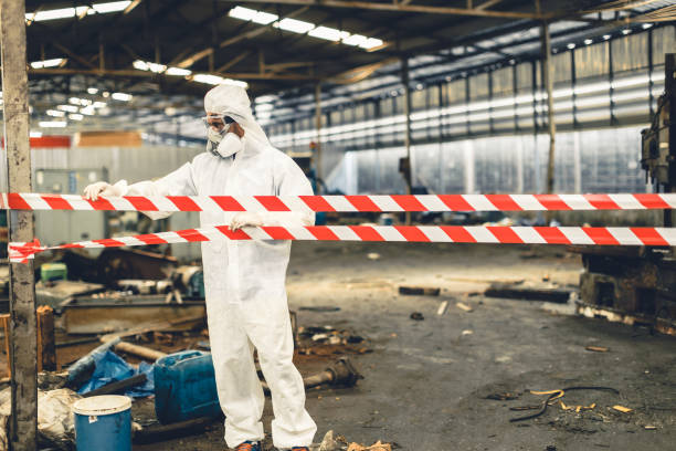 Professional Biohazard technician working in Goshen, AR